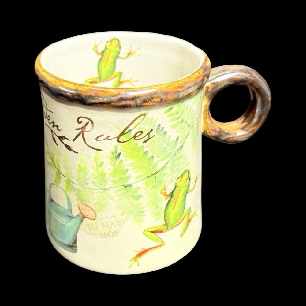 Cracker Barrel Garden Rules Frog Gardening Coffee Cup‎ Mug